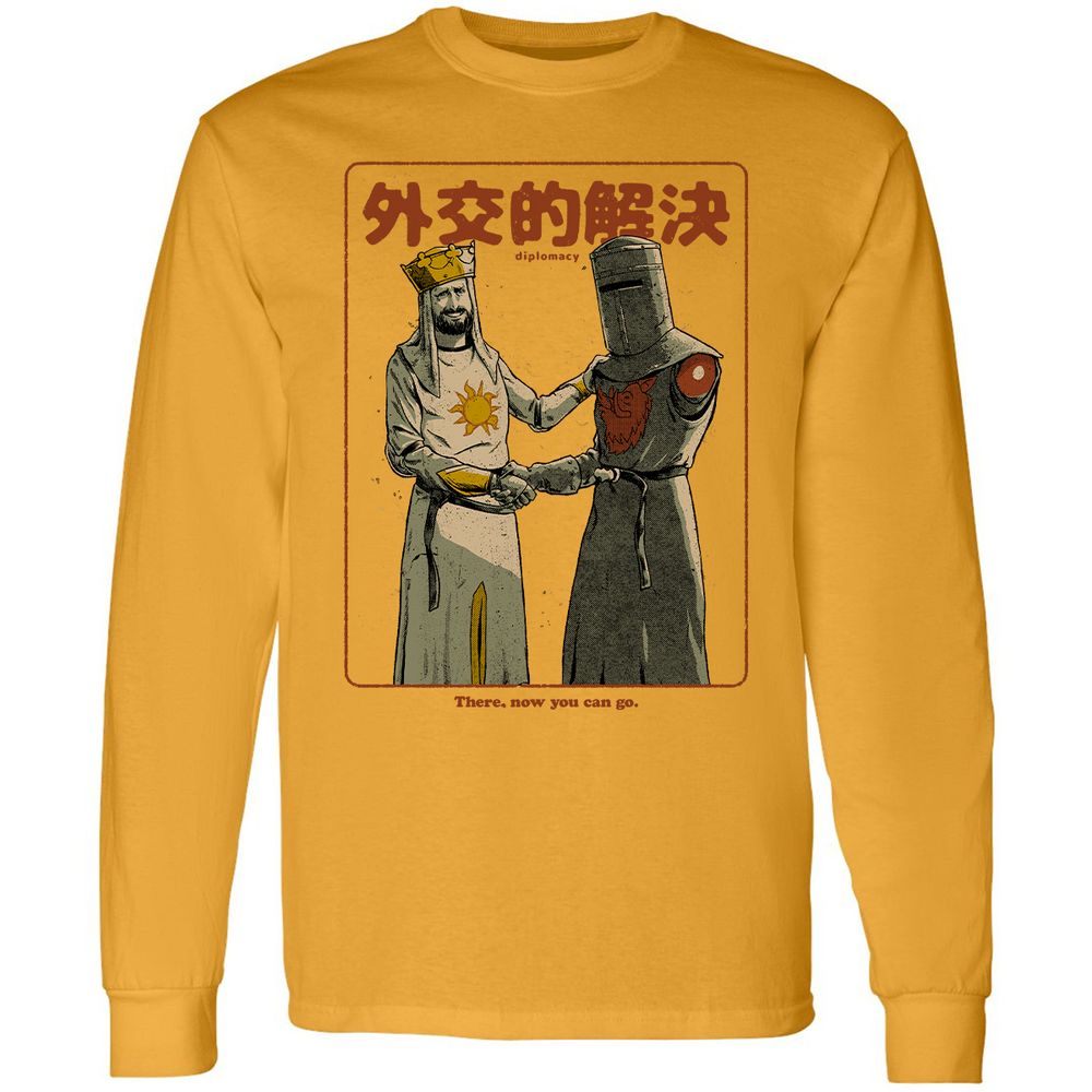 Long Sleeve T-Shirt - Black - Gold - 9
