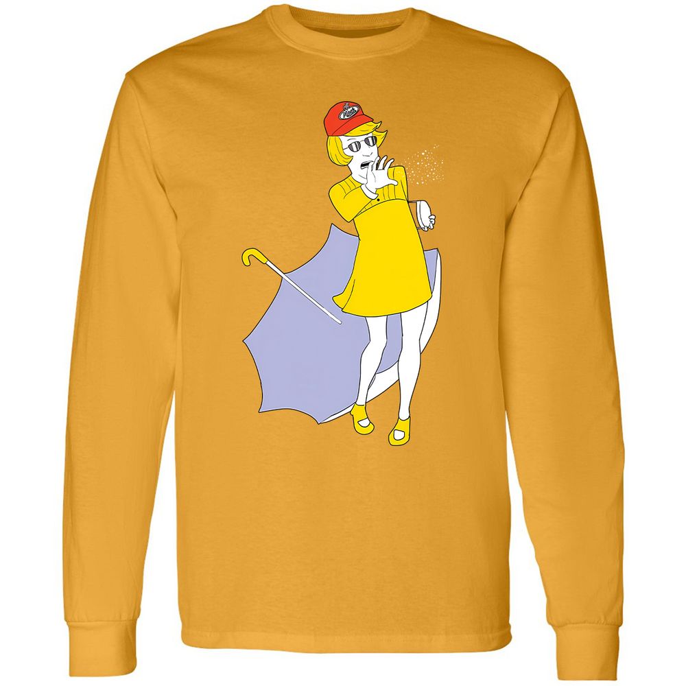 Long Sleeve T-Shirt - BBJX6QD9 - Gold - 9