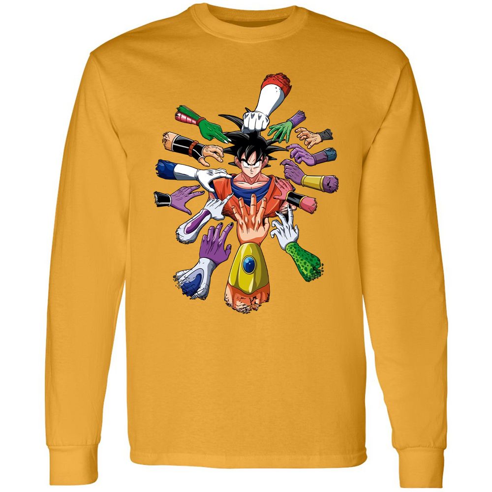 Long Sleeve T-Shirt - HCKKAJFD - Gold - 9