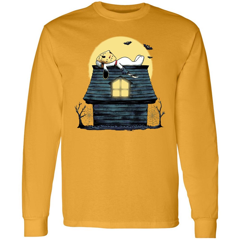 Long Sleeve T-Shirt - CFBQMQJG - Gold - 9