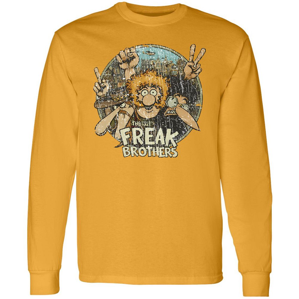 Long Sleeve T-Shirt - QM6AFH1J - Gold - 9