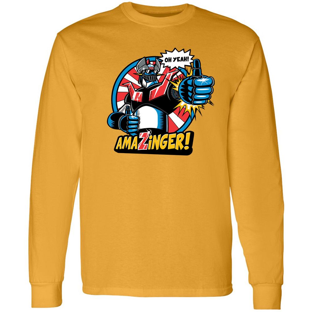 Long Sleeve T-Shirt - W491FDYK - Gold - 9
