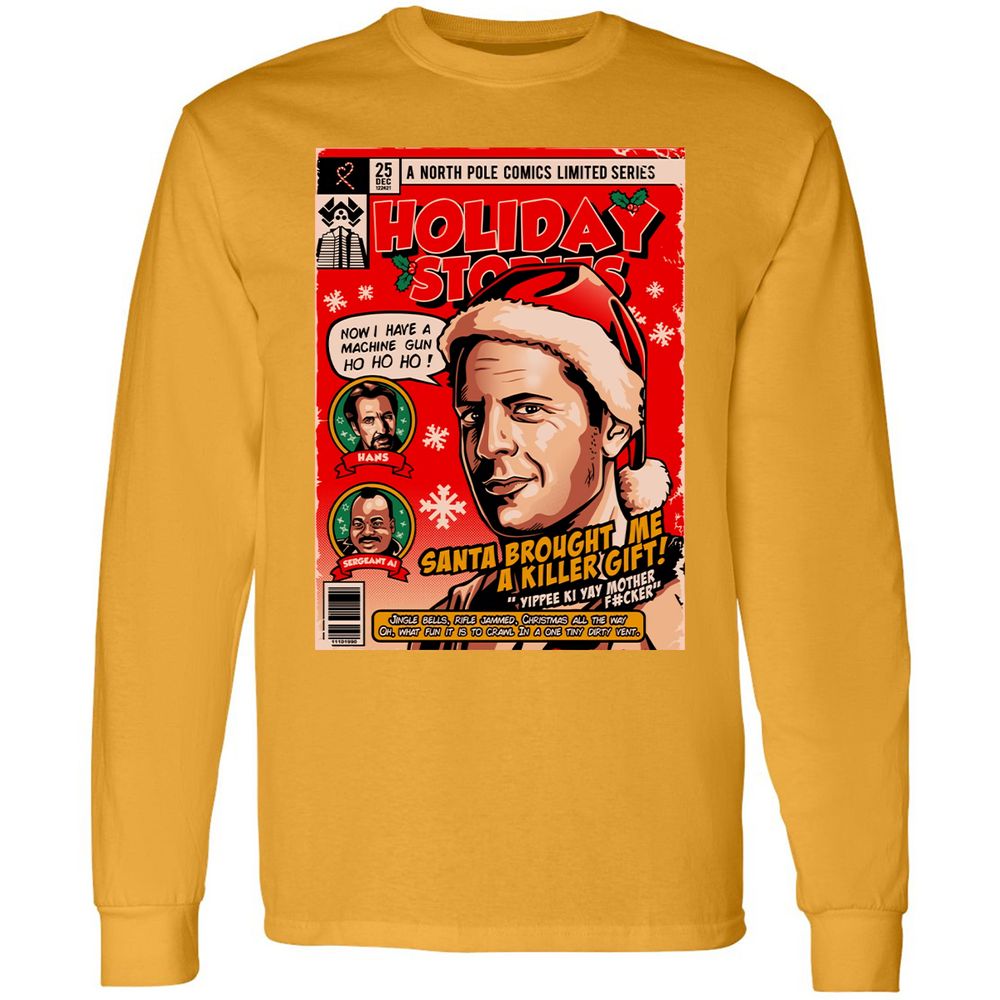 Long Sleeve T-Shirt - W7SXNDXL - Gold - 9