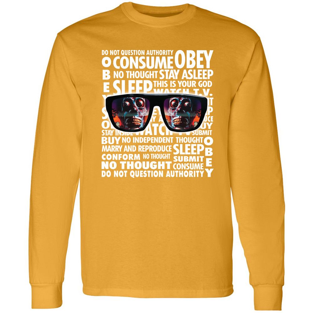 Long Sleeve T-Shirt - WJKSYSF4 - Gold - 9
