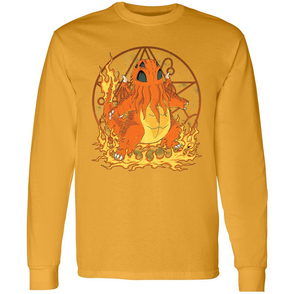 Long Sleeve T-Shirt - YYH5L7NF - Gold - 9