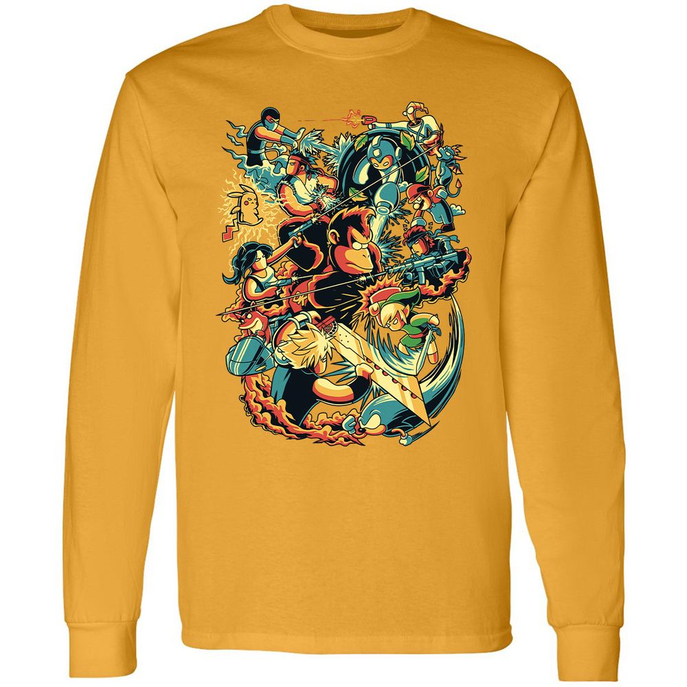 Long Sleeve T-Shirt - QUL1BU37 - Gold - 9