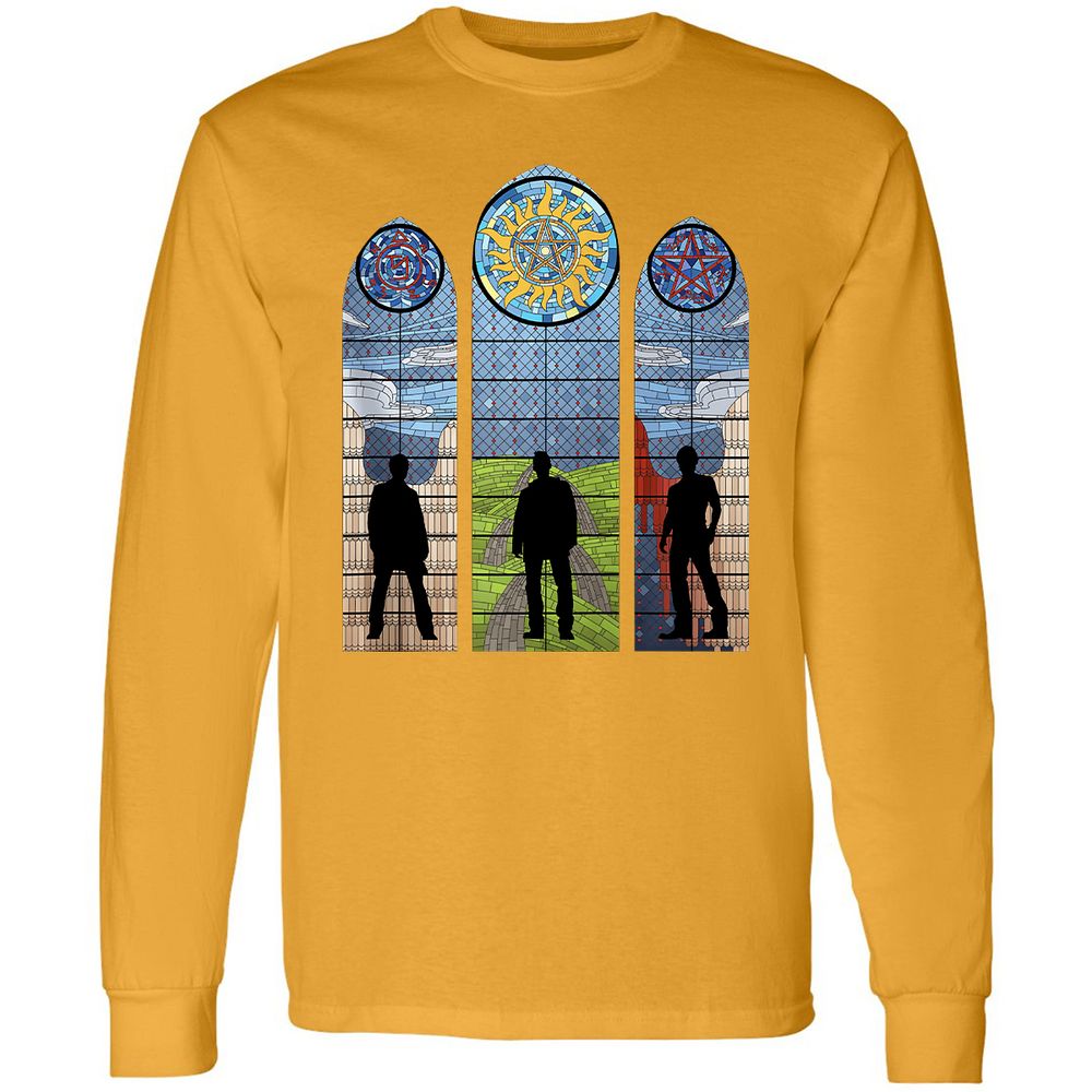 Long Sleeve T-Shirt - YDJK9U5Y - Gold - 9