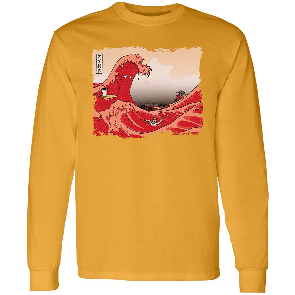 Long Sleeve T-Shirt - SDQTG7Y5 - Gold - 9