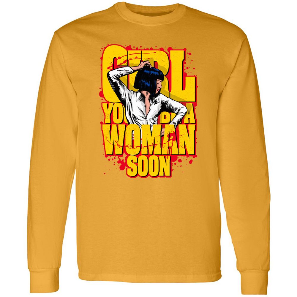 Long Sleeve T-Shirt - W85QLM6E - Gold - 9