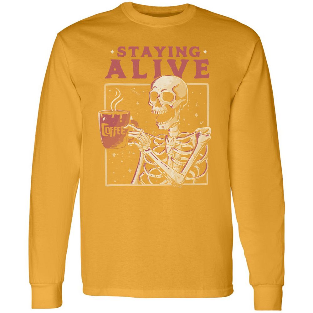 Long Sleeve T-Shirt - CCZ4ZL75 - Gold - 9