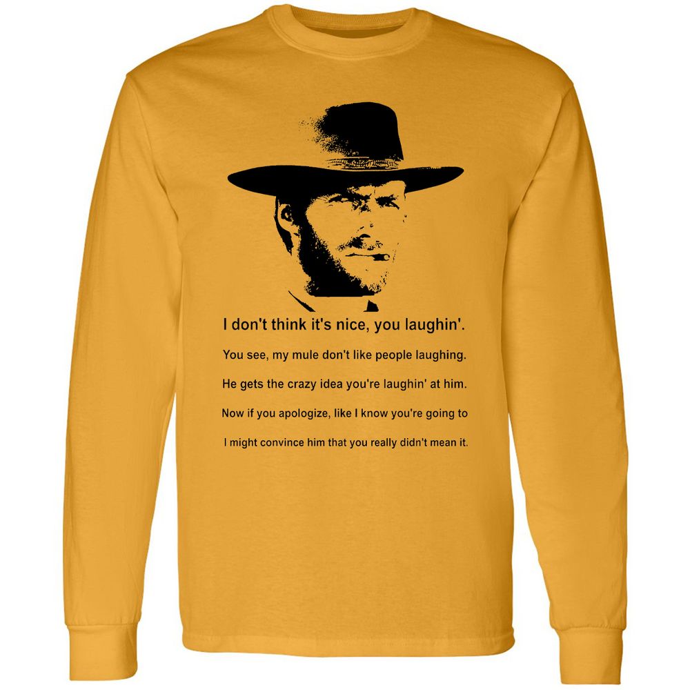 Clint Eastwood Mule Quote - Gold - 9