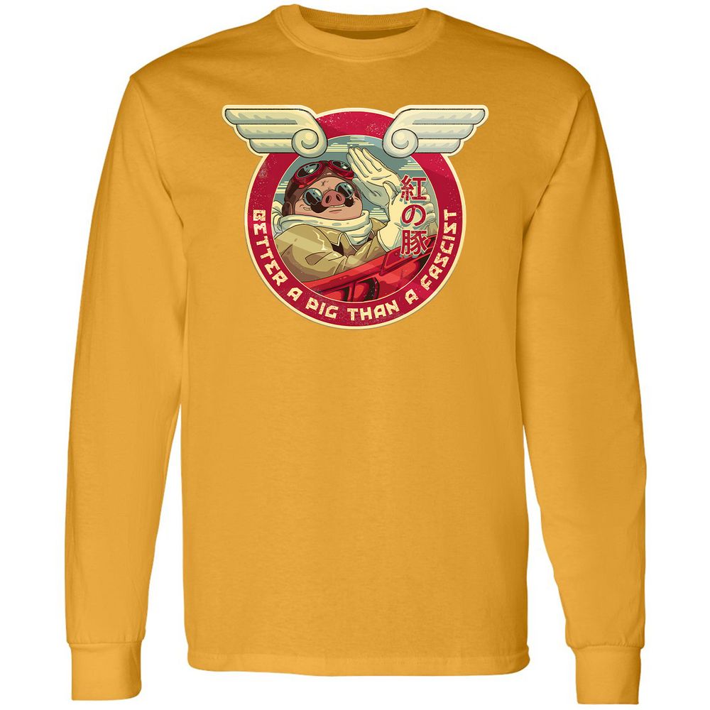 Long Sleeve T-Shirt - 6ZATJDEW - Gold - 9