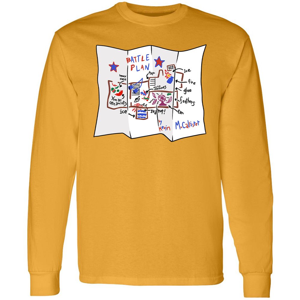 Long Sleeve T-Shirt - VJQUJWR3 - Gold - 9