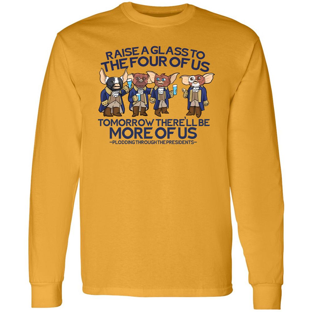 Long Sleeve T-Shirt - R7AQMU9W - Gold - 9