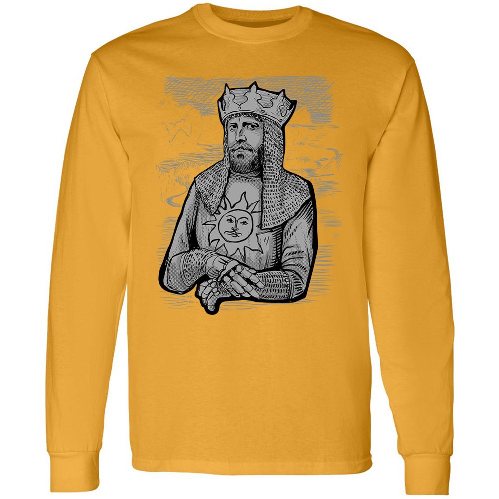 Long Sleeve T-Shirt - A148K4E7 - Gold - 9