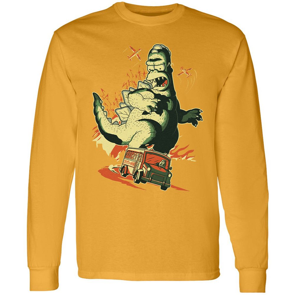 Long Sleeve T-Shirt - Z1ZSQVXP - Gold - 9
