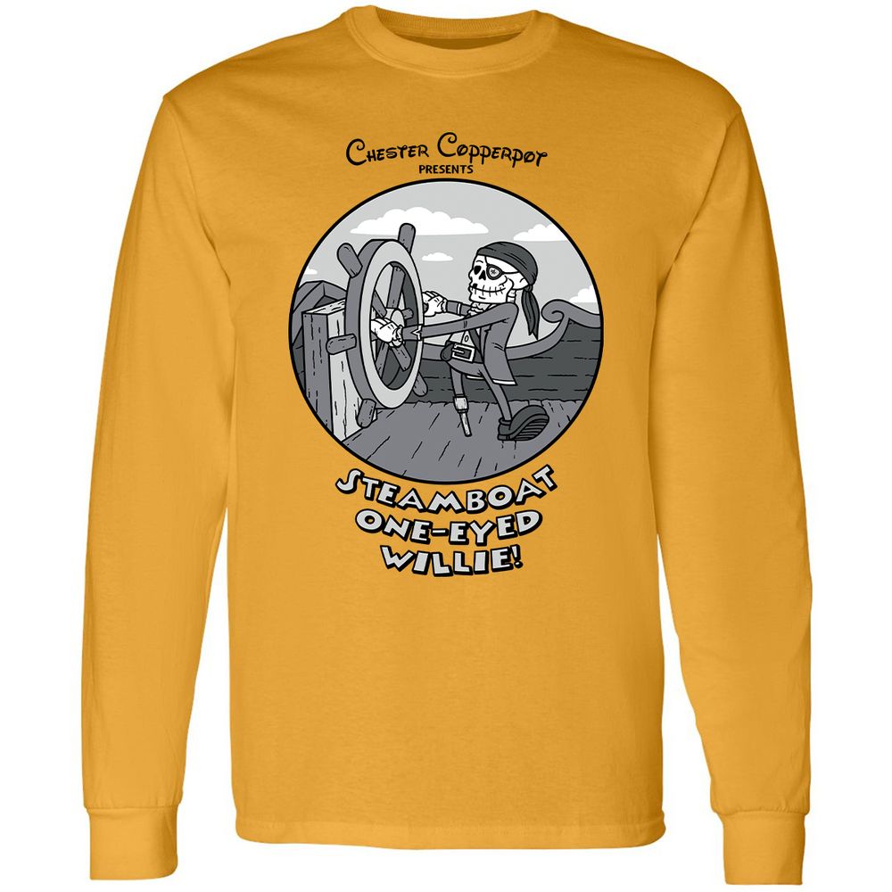 Long Sleeve T-Shirt - CSKM7NZY - Gold - 9