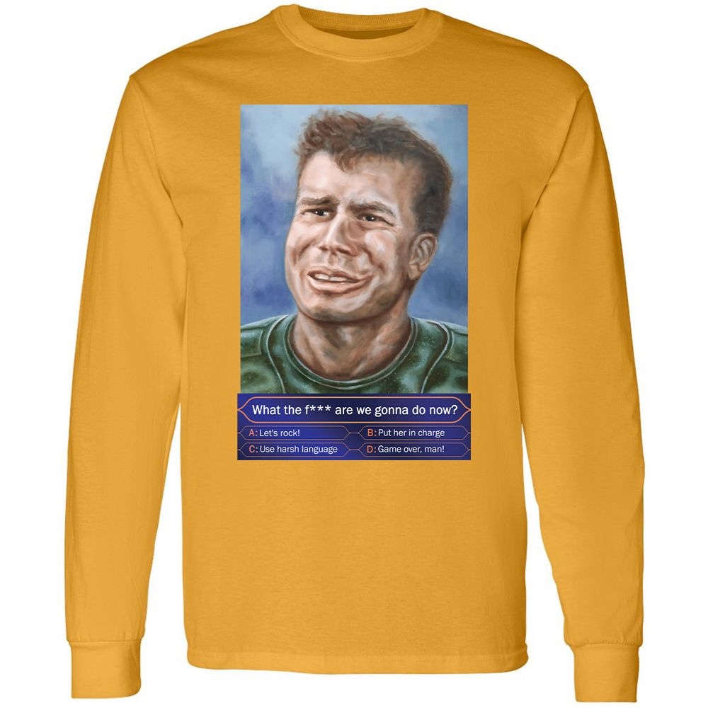Long Sleeve T-Shirt - WZDH4ZBR - Gold - 9