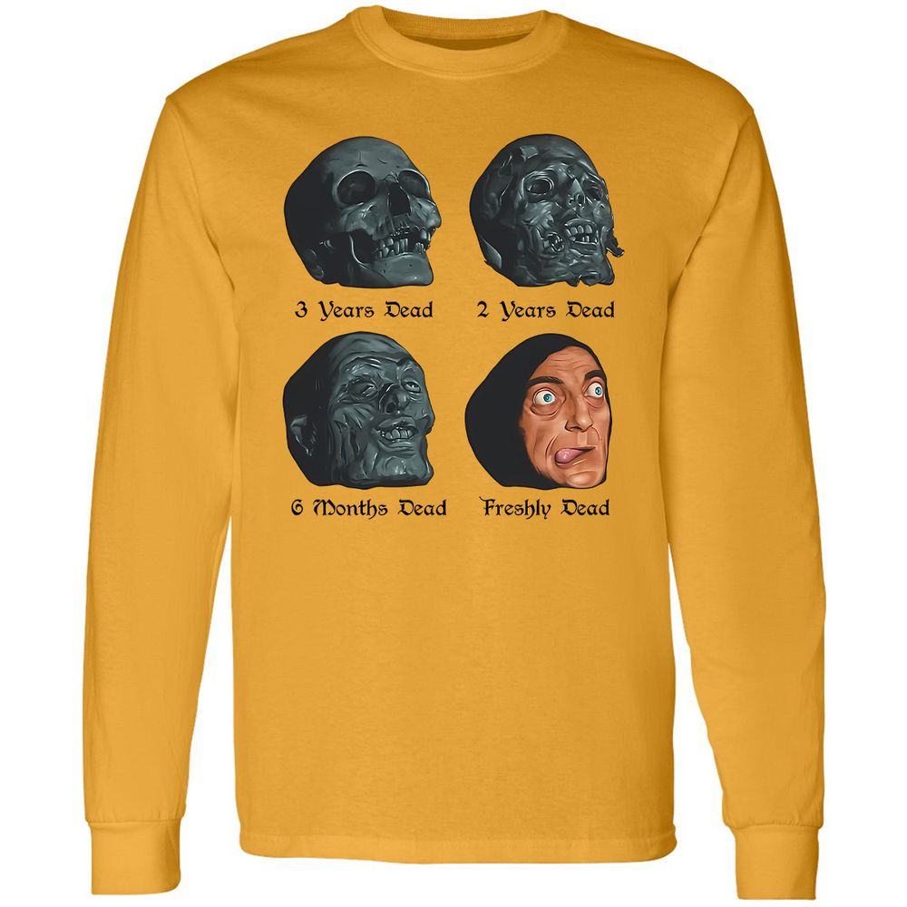 Long Sleeve T-Shirt - YHZ1VSPV - Gold - 9