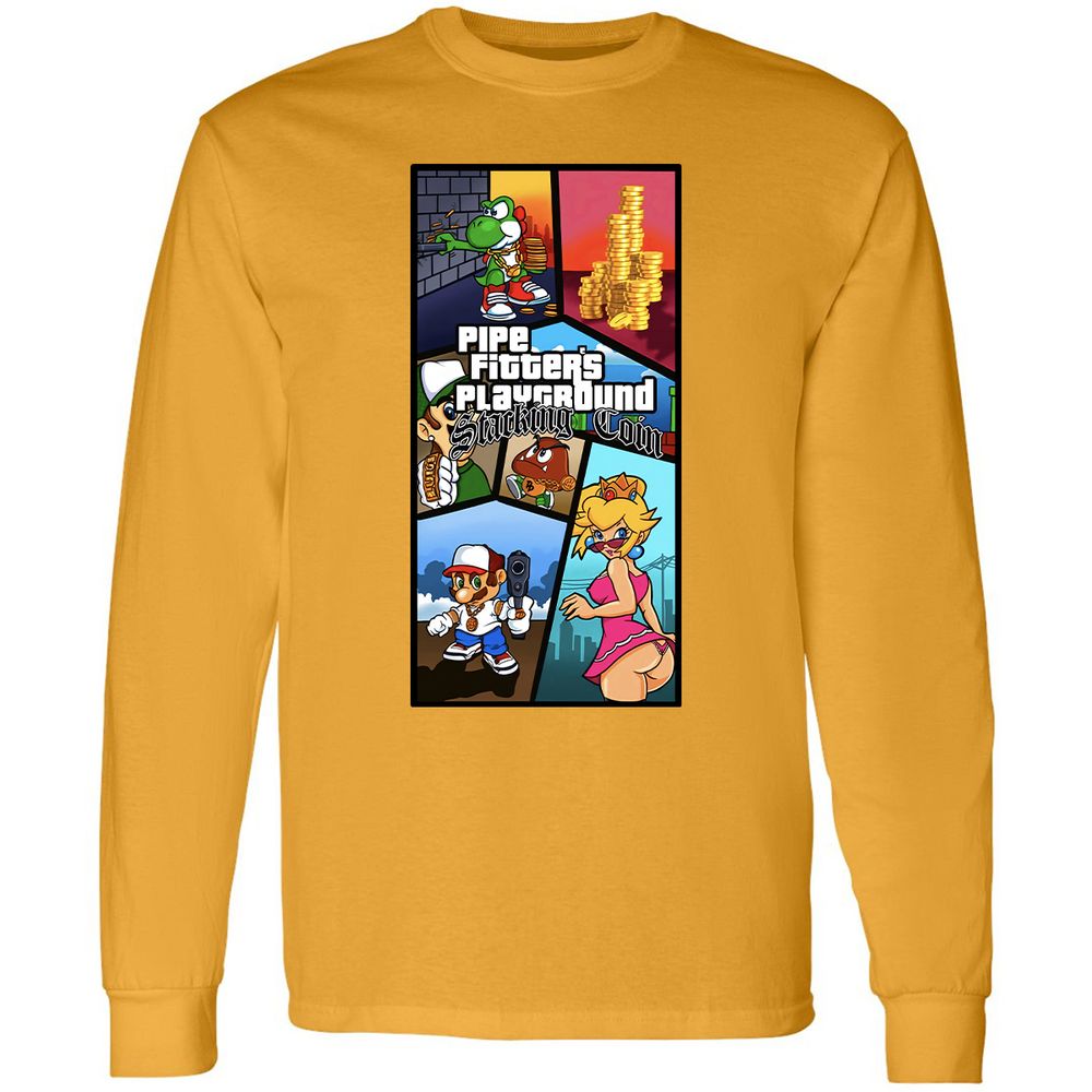 Long Sleeve T-Shirt - HM81VZ6X - Gold - 9