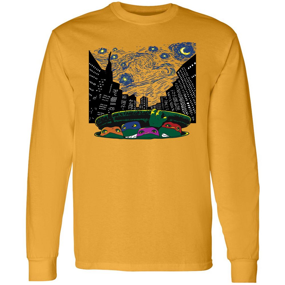 Long Sleeve T-Shirt - QYHNEHFG - Gold - 9