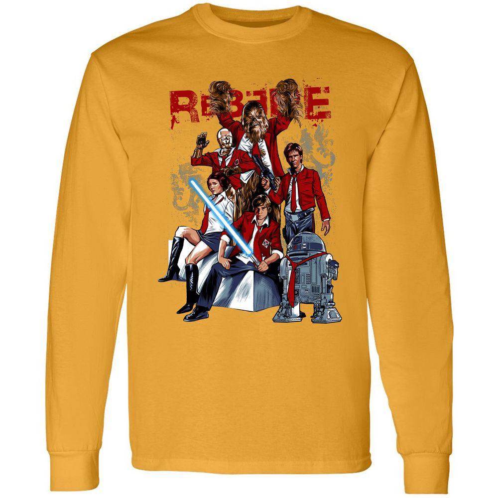 Long Sleeve T-Shirt - BGD3GXKL - Gold - 9