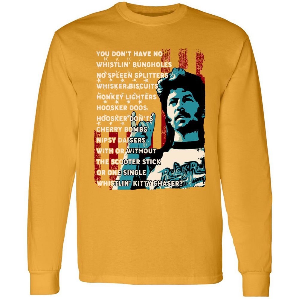 Long Sleeve T-Shirt - QZZZ8WFD - Gold - 9