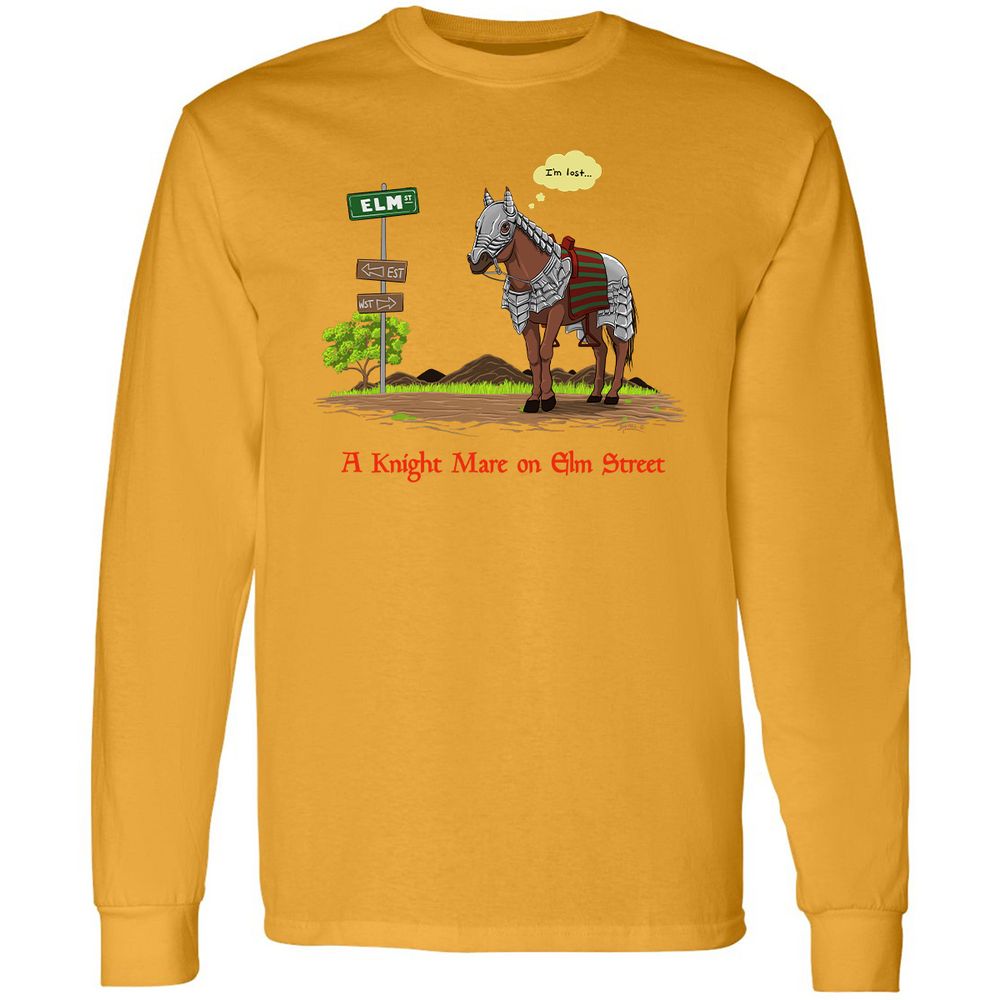 Long Sleeve T-Shirt - ZKMQQMWW - Gold - 9