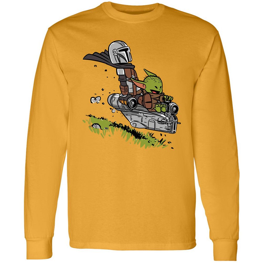 Long Sleeve T-Shirt - Y884Q4UT - Gold - 9