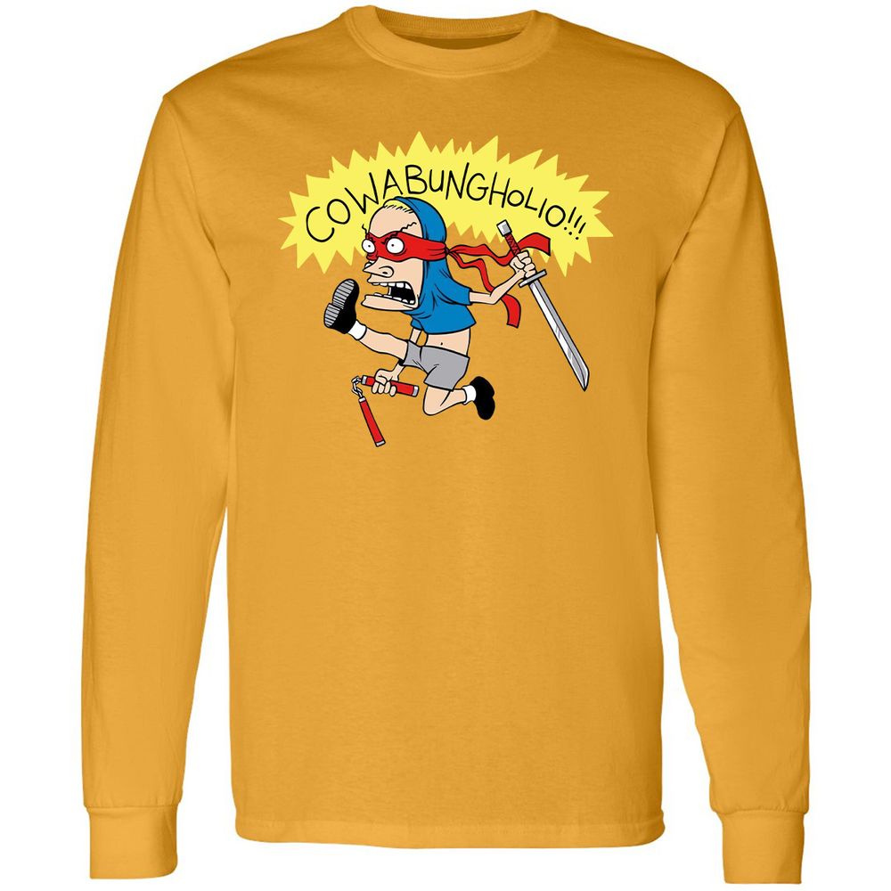 Long Sleeve T-Shirt - B65DHVKK - Gold - 9