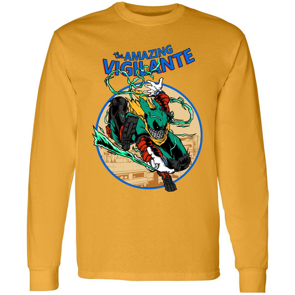 Long Sleeve T-Shirt - JH7QE9KF - Gold - 9