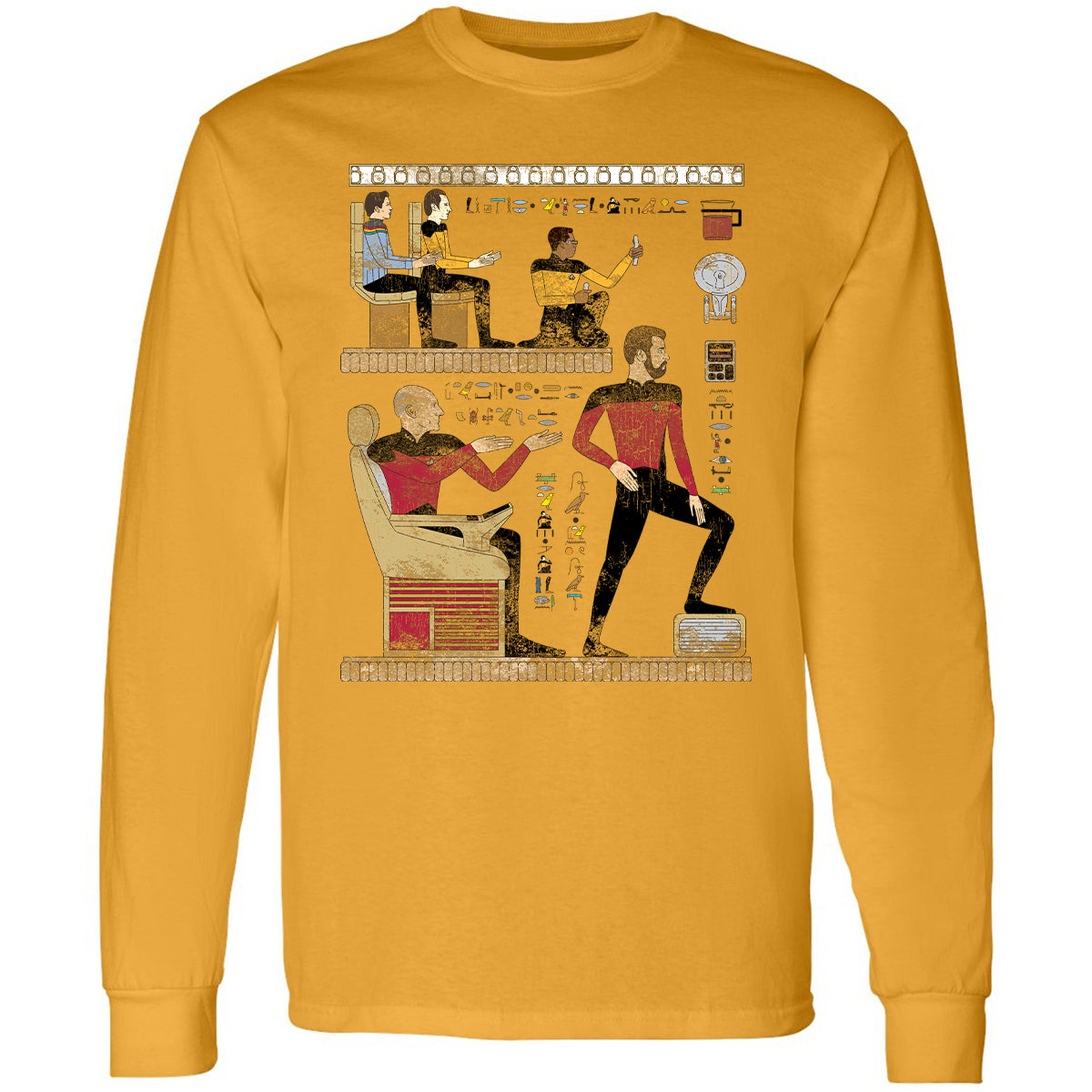 Long Sleeve T-Shirt - DKN7KJJZ - Gold - 9