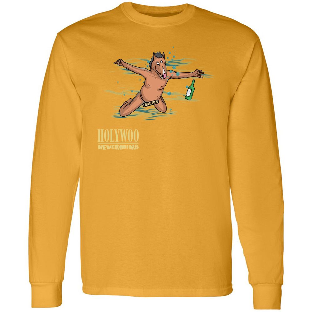 Long Sleeve T-Shirt - S9HZ3UQW - Gold - 9