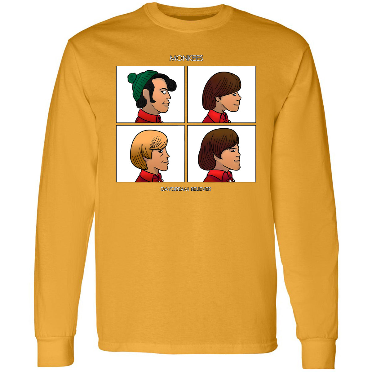 Long Sleeve T-Shirt - NDE5LKDM - Gold - 9