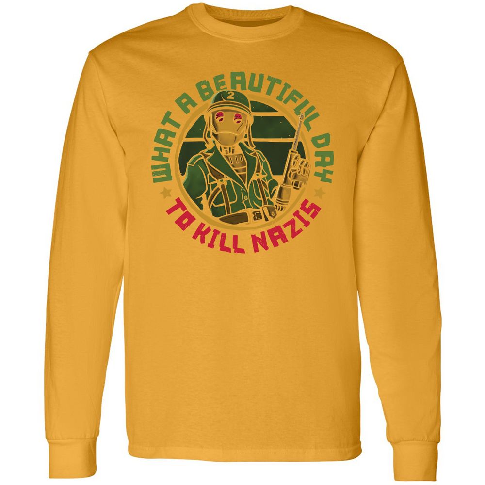 Long Sleeve T-Shirt - BHNA1P4Q - Gold - 9