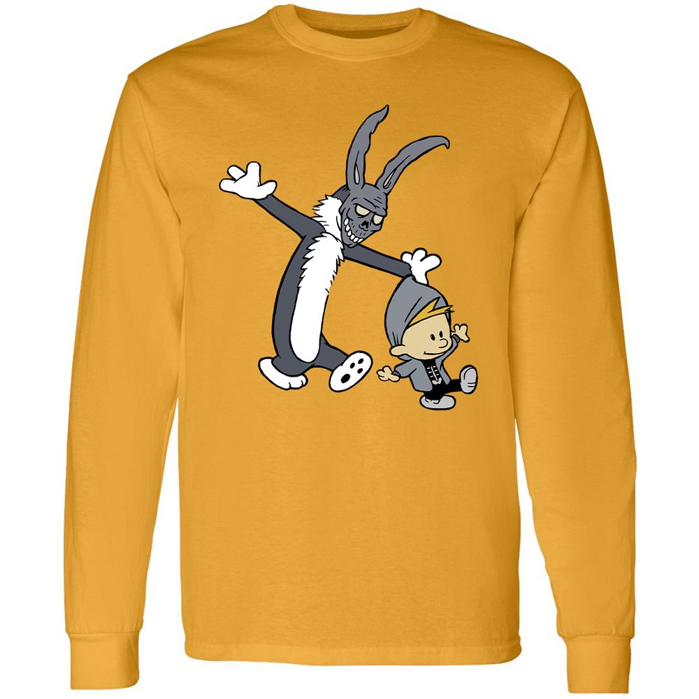 Long Sleeve T-Shirt - VTJN93HQ - Gold - 9