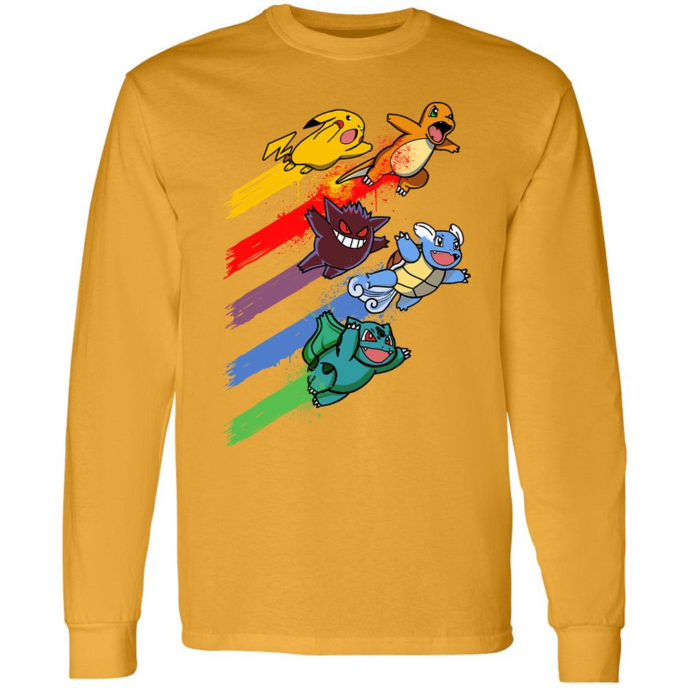 Long Sleeve T-Shirt - KMN5JGQ4 - Gold - 9