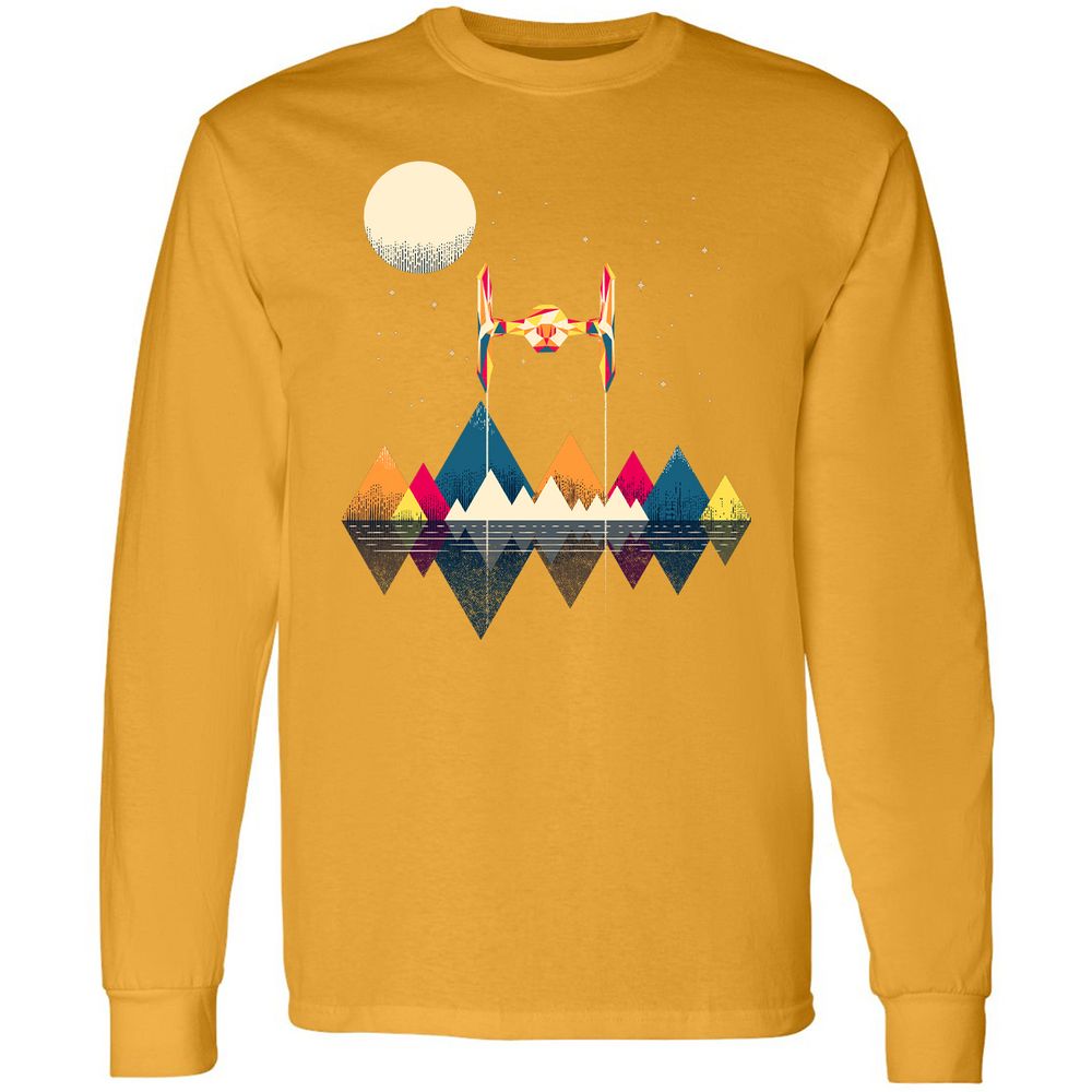 Long Sleeve T-Shirt - WAVXFJ4K - Gold - 9