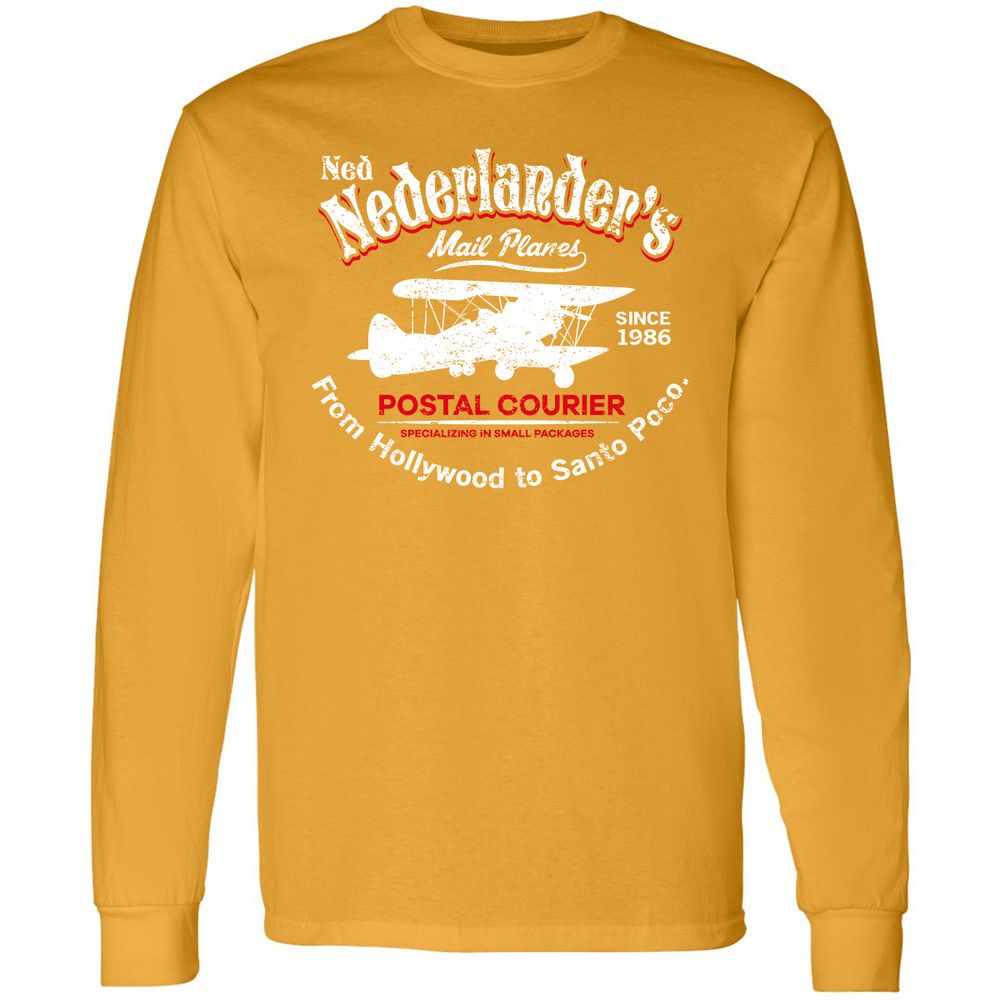 Long Sleeve T-Shirt - W9KPQUZS - Gold - 9