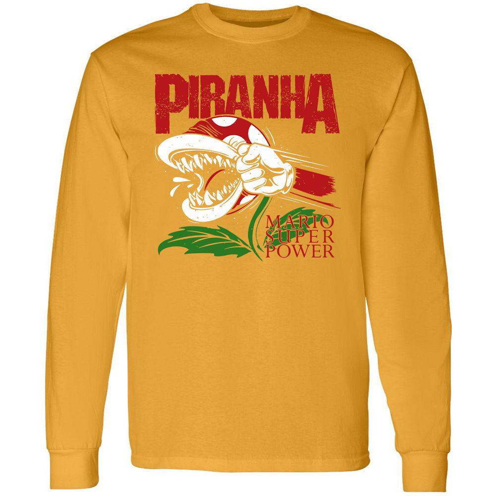 Long Sleeve T-Shirt - QLFV4WDF - Gold - 9