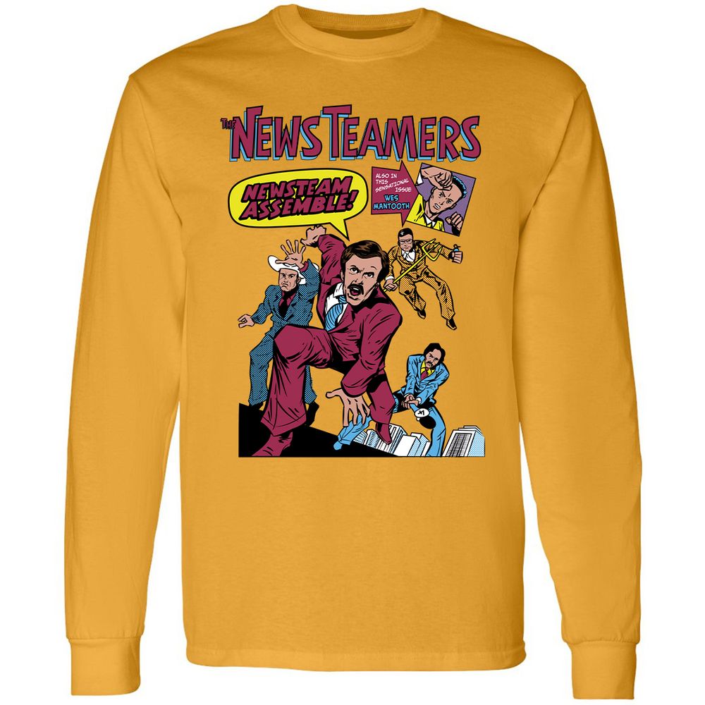 Long Sleeve T-Shirt - PCX4YKFJ - Gold - 9