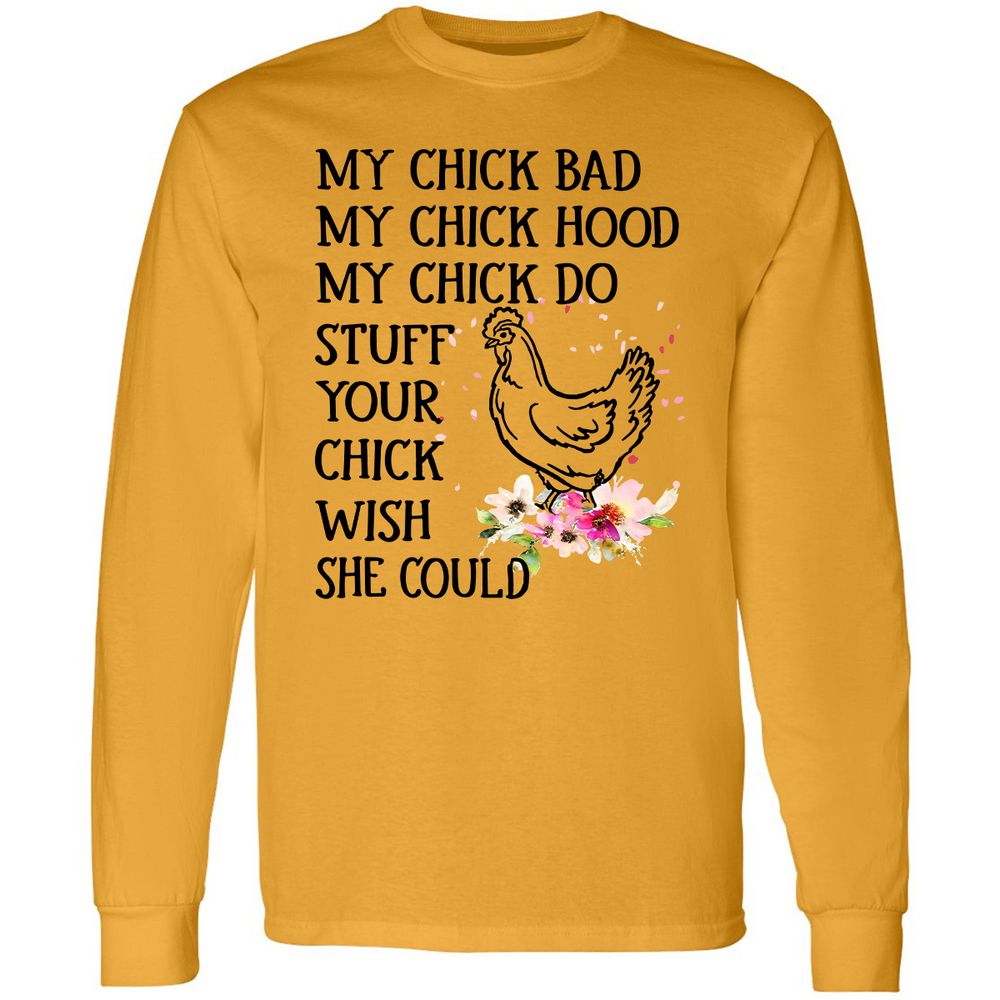 Long Sleeve T-Shirt - QZ9V13M7 - Gold - 9