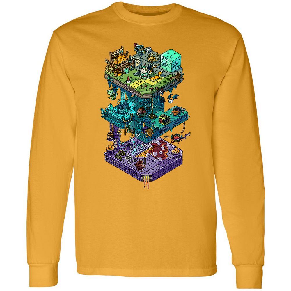 Long Sleeve T-Shirt - KKJD7CET - Gold - 9