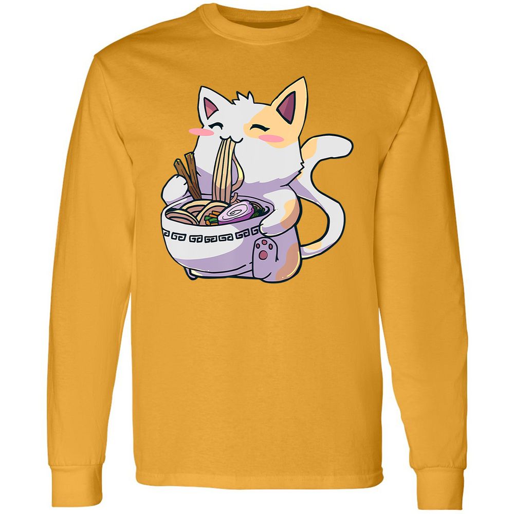 Long Sleeve T-Shirt - WQDTM5V4 - Gold - 9