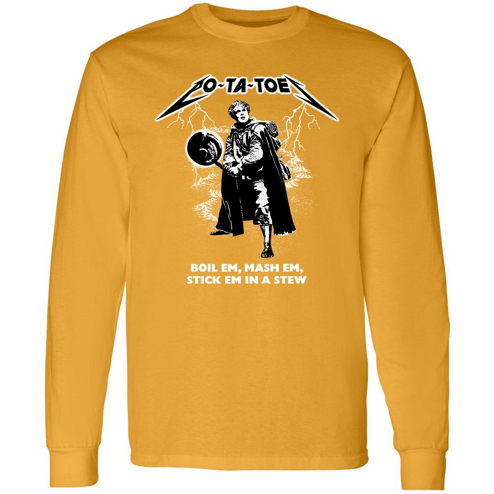 Long Sleeve T-Shirt - JV6QMX6Z - Gold - 9