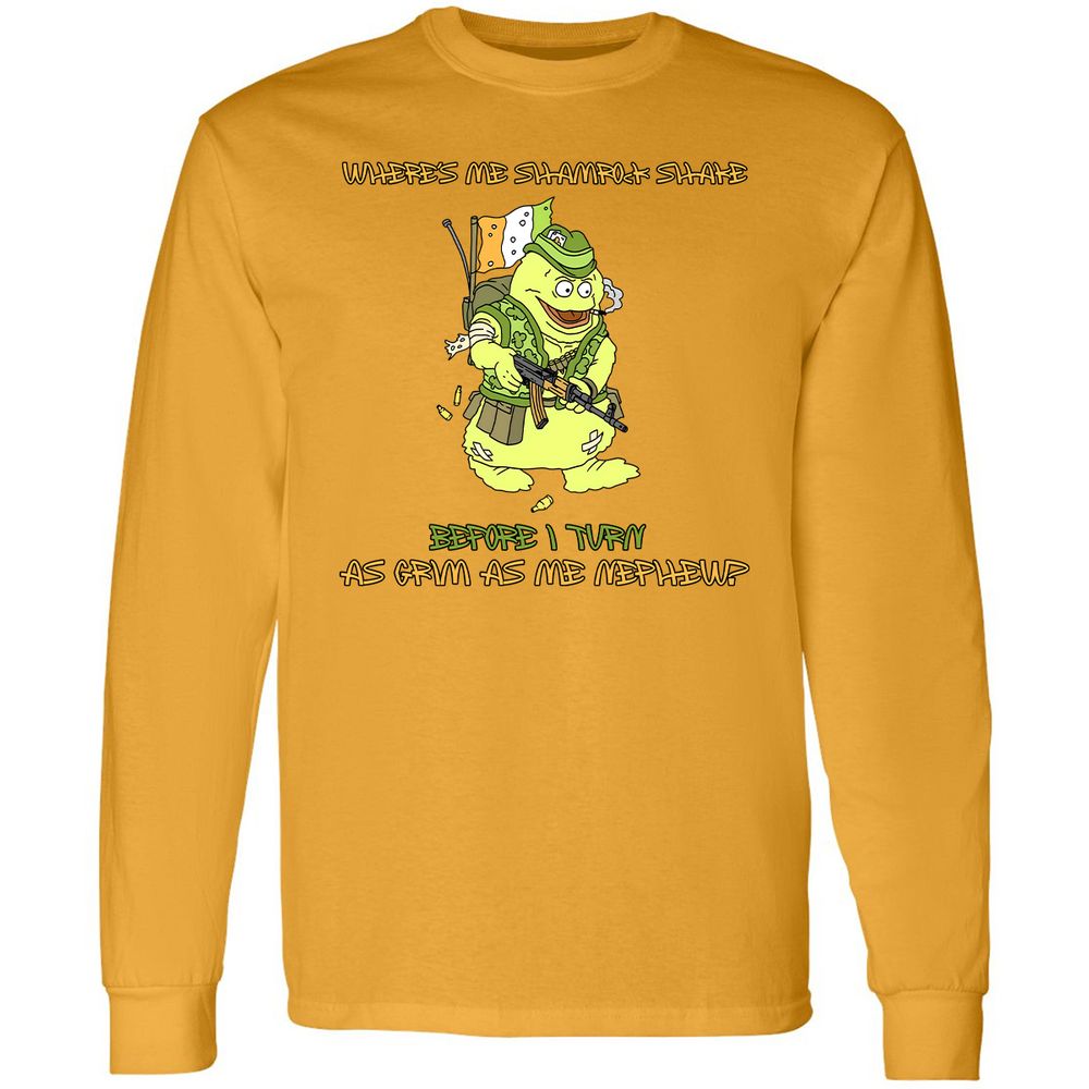 Long Sleeve T-Shirt - U7XANU8K - Gold - 9