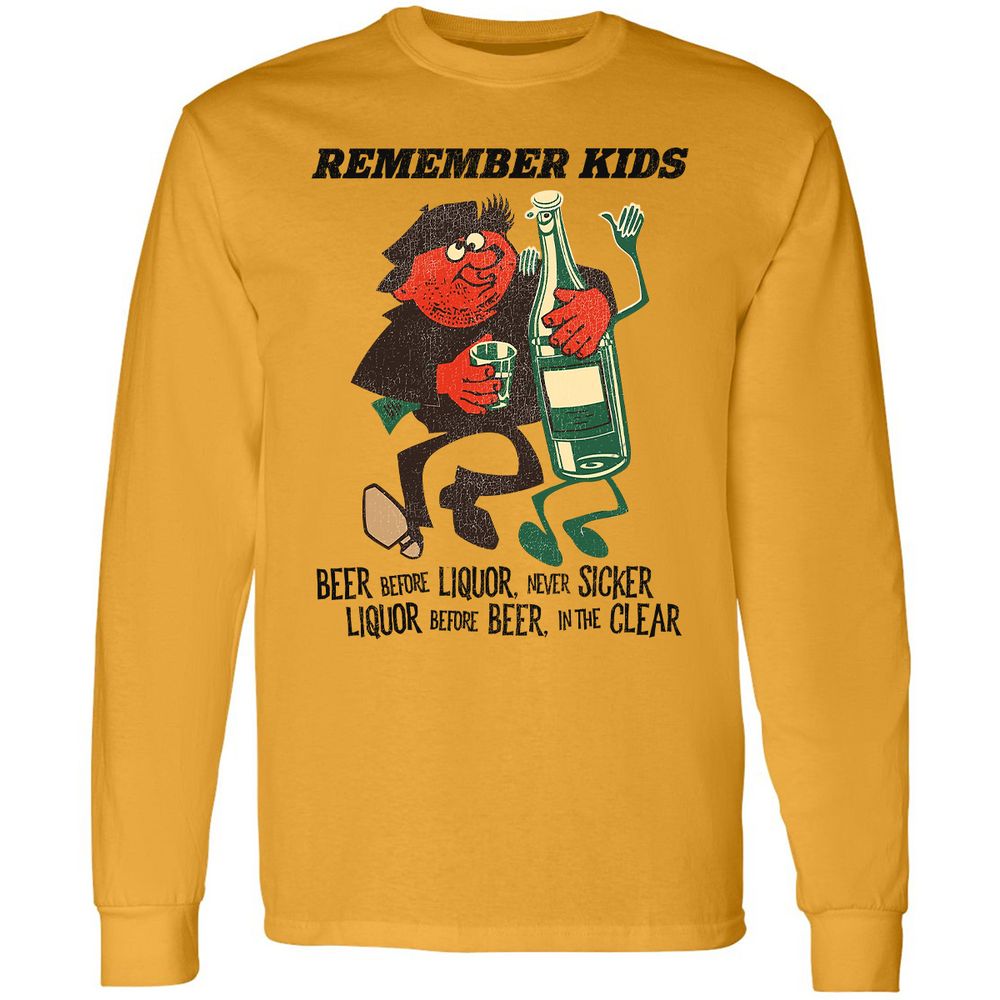 Long Sleeve T-Shirt - BL7VNV9Z - Gold - 9
