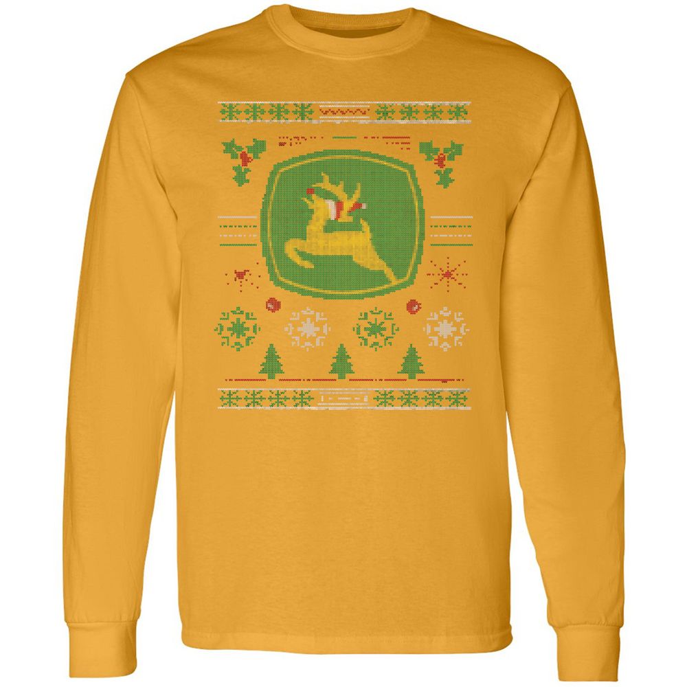 Long Sleeve T-Shirt - YFCPXATQ - Gold - 9
