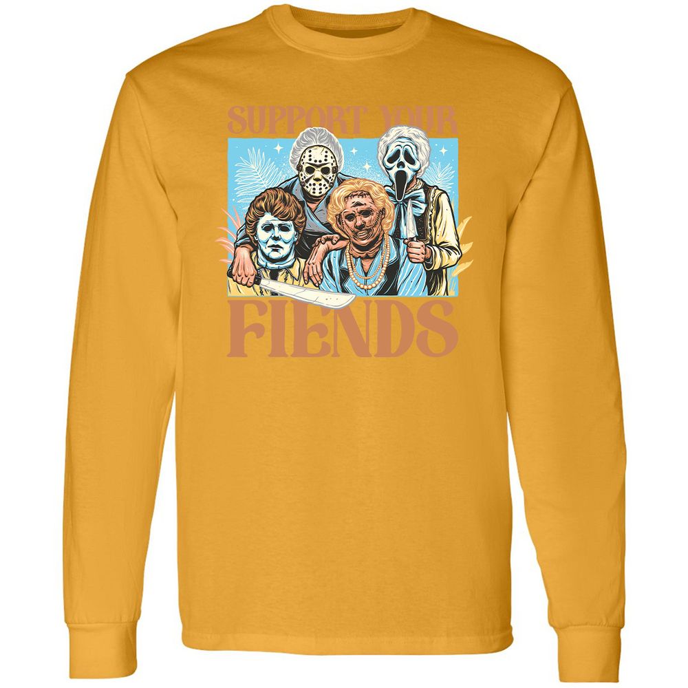 Long Sleeve T-Shirt - G8B8J5ZV - Gold - 9