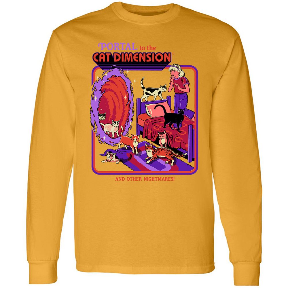 Long Sleeve T-Shirt - XQD4R9AH - Gold - 9